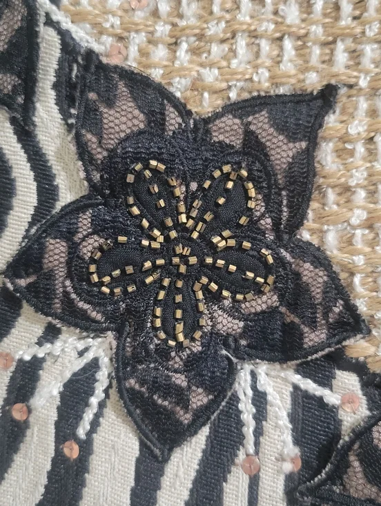 Coldwater Creek Vintage Mixed Media Ornate Patchwork Jacket Size M - Picture 7 of 16